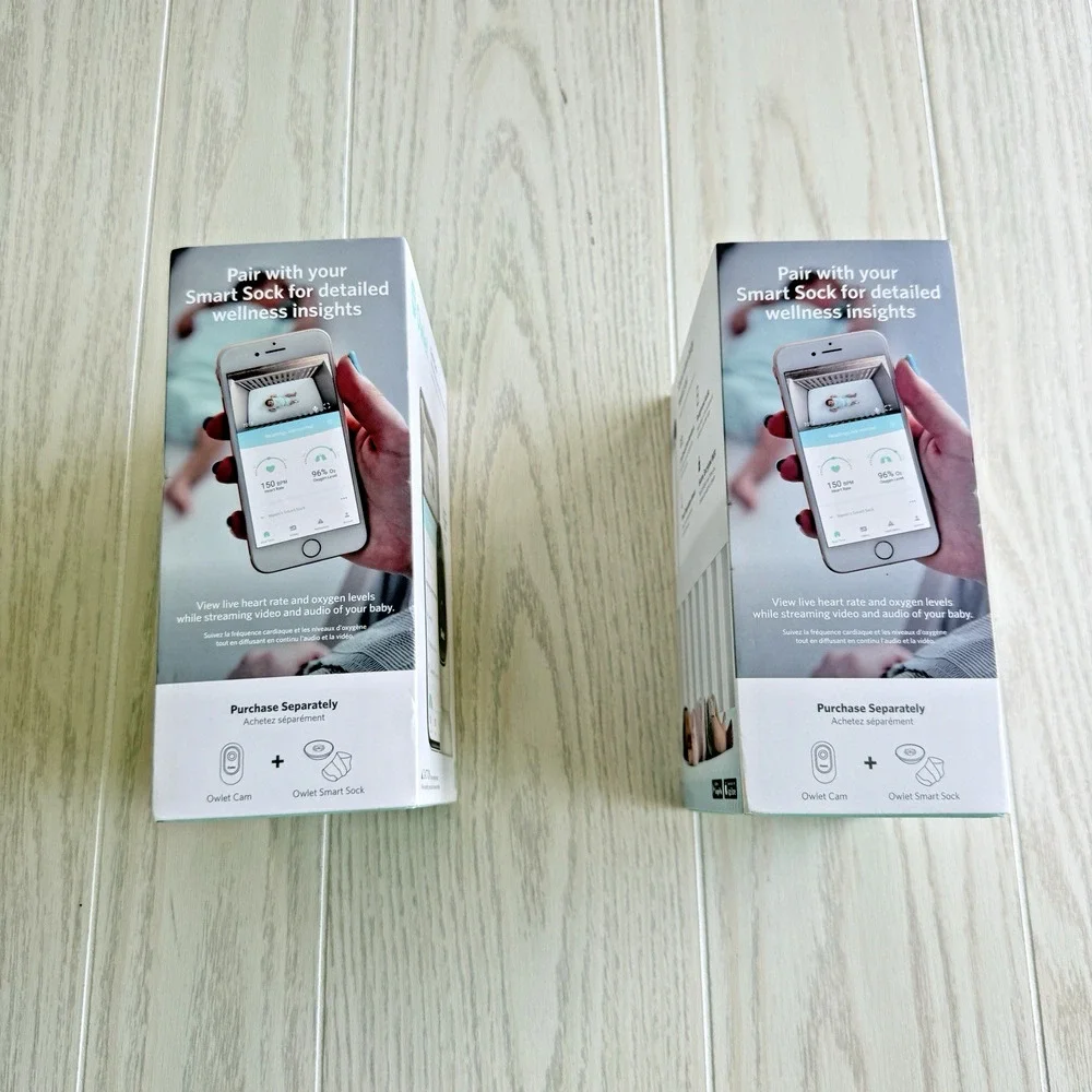 Owlet Smart Camera Set of 2 WiFi Baby Monitor HD Night Vision 0–3 Yrs